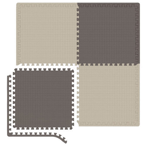 Мат-пазл  Hop-Sport HS-A010PM-4 EVA 1cm 4 части beige-brown - фото №4